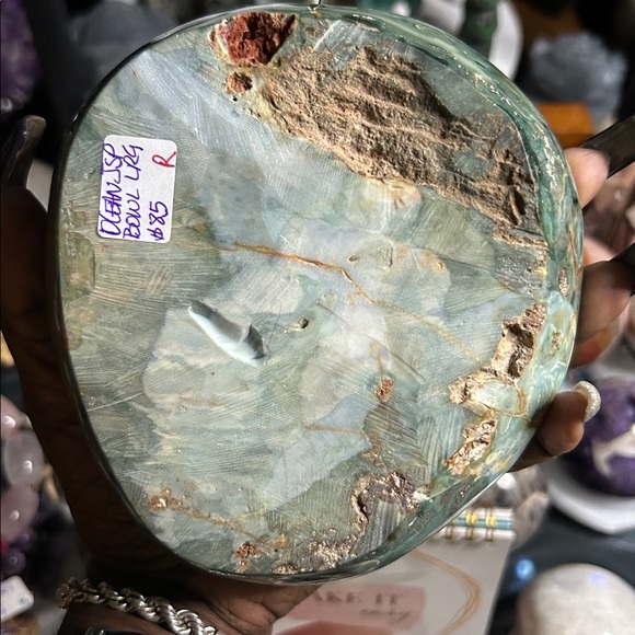 Moss Agate Bowl Large - Picture 6 of 9